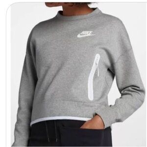 Nike Women's Gray Sweatshirt with White Accents